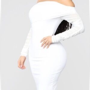 Beautiful off the shoulder sheer ruched sleeve dress